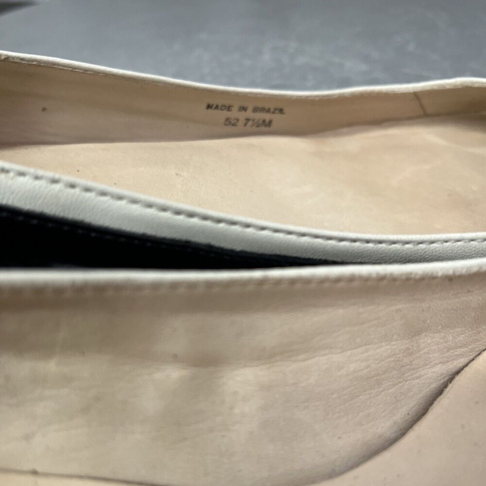 Kate Spade New York Anika Black Cream Nappa Leather Pointed Toe Pumps Shoe 7.5 - Picture 6 of 8